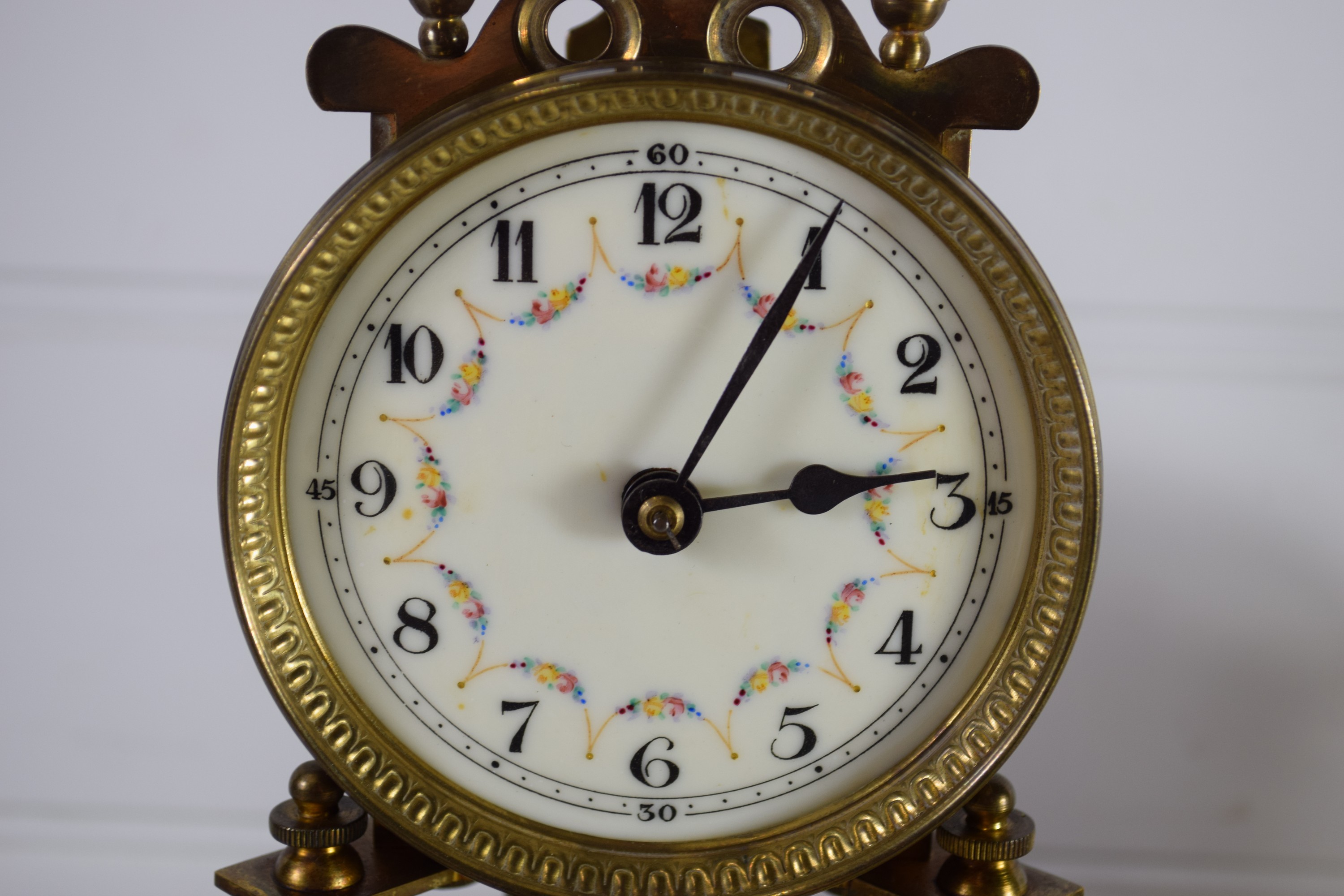 TWO CLOCKS IN GLASS DOMES - Image 2 of 2