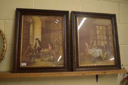 PAIR OF PRINTS OF GENTLEMEN IN TAVERN SCENES