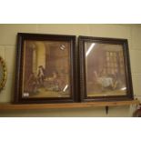 PAIR OF PRINTS OF GENTLEMEN IN TAVERN SCENES