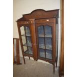 IMPRESSIVE EARLY 19TH CENTURY DOUBLE ASTRAGAL GLAZED CHINA CABINET WITH INLAID AND STRUNG