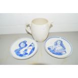 PAIR OF DUTCH STYLE CERAMICS WITH SPODE JUG