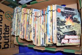 BOX CONTAINING COMMANDO WWII MAGAZINES