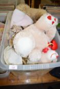 BOX CONTAINING SOFT TOYS