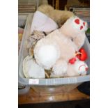 BOX CONTAINING SOFT TOYS