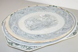 CERAMIC SERVING DISHES, LATE 19TH CENTURY (4)