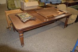 GOOD QUALITY VICTORIAN WIND OUT MAHOGANY DINING TABLE, APPROX 209 X 107CM INC THE TWO ADDITIONAL