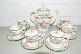 SMALL TEA SET IN THE CHINESE ROSE PATTERN BY COPELAND