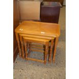 GOOD QUALITY NEST OF THREE TABLES, LARGEST APPROX 56 X 35CM