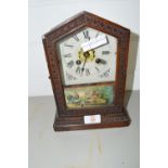 SMALL WOODEN MANTEL CLOCK