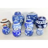 CHINESE CERAMICS INCLUDING GINGER JARS AND COVERS