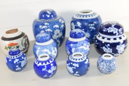 CHINESE CERAMICS INCLUDING GINGER JARS AND COVERS