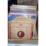 BOX CONTAINING LPS AND OLDER HMV RECORDS