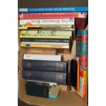 BOX OF MIXED BOOKS - EARLY IMPRESSIONISTS AND THEIR WORLD, THE SHORTER OXFORD ENGLISH DICTIONARY