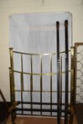 VINTAGE BRASS BED, WIDTH APPROX 109CM MAX