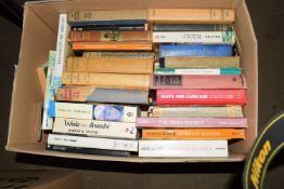 BOX OF MIXED BOOKS - MAZO DE LA ROCHE MACMILLAN EDITIONS ETC
