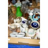 BOX OF CERAMICS AND GLASS WARES