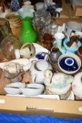 BOX OF CERAMICS AND GLASS WARES