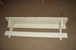 VINTAGE PAINTED WOODEN KITCHEN SHELF, LENGTH APPROX 135CM