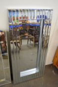 MODERN DESIGNER TYPE MIRROR, APPROX 60 X 122CM