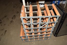 WOOD AND METAL WINE RACK