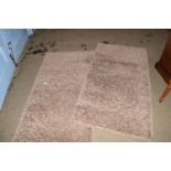 TWO SMALL BEDROOM RUGS, EACH APPROX 81 X 150CM