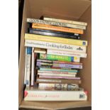 BOX OF HOME REFERENCE BOOKS - COOKERY, GARDENING/PLANTS ETC