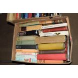 BOX OF MIXED BOOKS - HIGHER ENGLISH BY RAHTE AND FIVE WERE FOOLISH BY DORNFORD YATES ETC