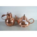 COPPER TEA POT AND FURTHER POT