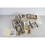 SMALL BOX CONTAINING SPEEDWAY PHOTOGRAPHS 1940s-50s SOME SIGNED