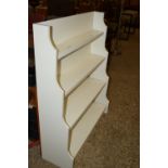 White painted waterfall Bookcase