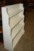 White painted waterfall Bookcase