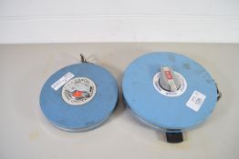 TWO LARGE MEASURING TAPES, 30M