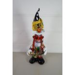 MURANO STYLE GLASS CLOWN IN COLOURS