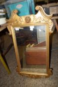 MIRROR WITH WOODEN GILT EFFECT FRAME