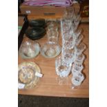 GLASS WARES, SMALL GLASS SERVING DISHES ETC