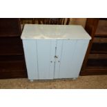 SMALL PAINTED PINE SIDE CUPBOARD, APPROX 70CM WIDE