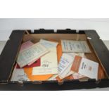 BOX CONTAINING CAR EPHEMERA FOR MOTORCYCLES AND CARS