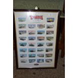 FRAMED SET OF COLLECTORS CARDS "THE TANK STORY" BY CASTELLA