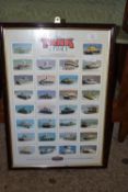 FRAMED SET OF COLLECTORS CARDS "THE TANK STORY" BY CASTELLA