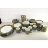 PART TEA SET BY DENBY, VARIOUS PLATES, SIDE PLATES, EGG CUPS, CUPS AND SAUCERS ETC