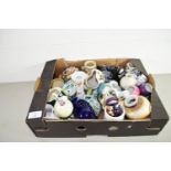 BOX CONTAINING CERAMICS, MAINLY SMALL VASES ETC