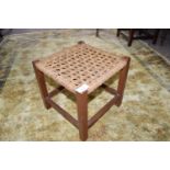 SMALL JOINTED STOOL, APPROX 28CM SQ