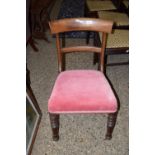 VICTORIAN BAR BACK UPHOLSTERED DINING CHAIR, HEIGHT APPROX 78CM