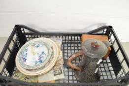 CERAMIC ITEMS AND METAL ITEMS INCLUDING A HAMMERED PLATED COFFEE POT