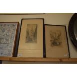 TWO PRINTS, ONE OF ST MARY'S OXFORD BY F ROBSON, AND FURTHER ONE OF YORK MINSTER FROM PETERSGATE, BY