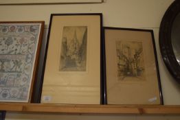 TWO PRINTS, ONE OF ST MARY'S OXFORD BY F ROBSON, AND FURTHER ONE OF YORK MINSTER FROM PETERSGATE, BY