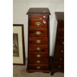 MODERN HARDWOOD DRAWER UNIT, APPROX WIDTH 35CM MAX