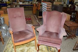 PARKER KNOLL FIRESIDE CHAIR, WIDTH APPROX 62CM MAX PLUS ONE OTHER