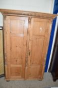 PINE WARDROBE OR CUPBOARD, WIDTH APPROX 124CM