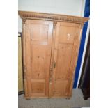 PINE WARDROBE OR CUPBOARD, WIDTH APPROX 124CM